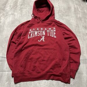 MV Sport Alabama Hoodie Crimson Tide School Seal Men Large Red Organic Cotton